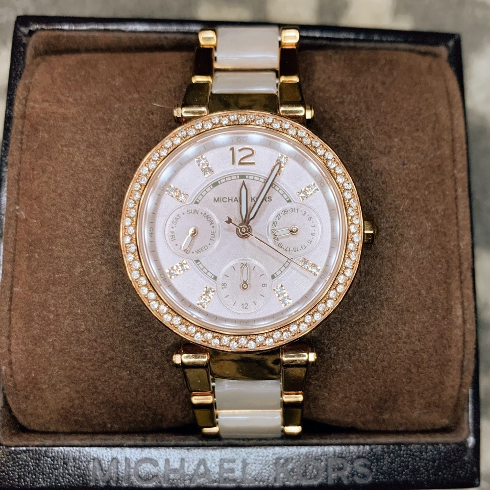 Michael Kors Blush Rose Gold Two Tone Watch